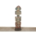 Sculpture Romimex Jaune Rouge Vert Bois de suar 33 x 157 x 33 cm Tribal