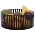 Fruteira Alexandra House Living Preto Metal 22 x 9 cm