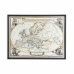 Malba DKD Home Decor Černý Béžový Sklo polystyren Mapa Světa Neoklasický 83,5 x 3 x 63,5 cm