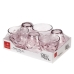 Glassæt Bormioli Rocco Flora 6 enheder Pink Glas 260 ml