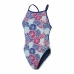 Damesbadpak Speedo Allover Vback Blauw