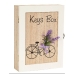 Key cupboard Romimex White MDF Wood 21 x 26 x 6 cm Bicycle