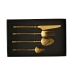 Cutlery set Romimex Golden Metal 25 x 4 x 16 cm 4 Pieces