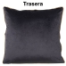 Coussin Alexandra House Living Gris Doré Velours Textile