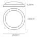 Aplique de Pared EDM 32447 Blanco Plástico F 18 W 120 W 1820 Lm Sensor de Movimiento Sensor de luz Redondo (6400 K)