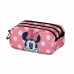 Portatodo Triple Minnie Mouse Karactermania Rosa