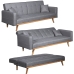 Divano Letto Alexandra House Living Grigio 216 x 81 x 87 cm