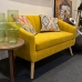 Sofa Alexandra House Living Mustard 127 x 73 x 76 cm