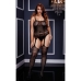 Jaquard-Spitzenbodysuit mit Strapsen Queen Size Baci Lingerie BW3132-BLKQS Schwarz Queen