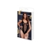 Fishnet Jacquard V Teddy Bασιλικό Mέγεθος Baci Lingerie BW3134-BLKQS Μαύρο XL Queen