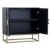 Sideboard Romimex White Black Golden Metal Bone Acacia 80 x 80 x 40 cm