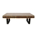 Table Romimex Black Natural Recycled Wood 130 x 43 x 70 cm