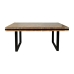 Mesa Romimex Preto Natural Madeira Reciclada 180 x 77 x 100 cm