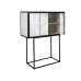 Cupboard Romimex White Black Wood 44 x 165 x 103 cm