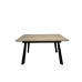 Expandable table Romimex Brown Metal MDF Wood 90 x 76 x 90 cm