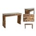 Console Romimex Naturel verre bois de teck 120 x 75 x 35 cm