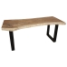 Table Romimex Black Natural Suar wood 200 x 75 x 100 cm