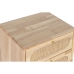 Cajonera DKD Home Decor Natural Metal Madera de caucho 40 x 30 x 63 cm