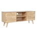 Mobile TV DKD Home Decor Naturale Metallo Legno d'albero della gomma 120 x 30 x 48 cm