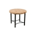 Side table Romimex Black Natural Metal Pine 60 x 45 x 60 cm