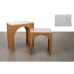 Tables set Romimex White Natural 2 Pieces