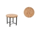 Side table Romimex Black Natural Metal Pine 60 x 45 x 60 cm