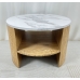 Mesa de apoio Romimex Branco Natural Madeira MDF 60 x 41 x 60 cm