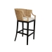 Tabouret Romimex Noir Naturel Bambou Rotin 58 x 110 x 60 cm