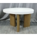 Side table Romimex White Natural MDF Wood 60 x 40 x 60 cm