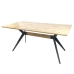 Side table Romimex Black Beige Metal MDF Wood 180 x 75 x 90 cm