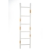 Hat stand Romimex White wicker Fir wood Staircase 49 x 180 x 4 cm