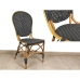 Chair Romimex Black Natural Bamboo Rattan 52 x 103 x 57 cm