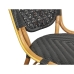 Chaise Romimex Noir Naturel Bambou Rotin 52 x 103 x 57 cm