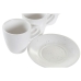 Juego de Tazas de Café DKD Home Decor Natural Madera de caucho Blanco Gres 90 ml