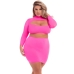 Compleu de lenjerie Pink Lipstick Roz (3XL/4XL)