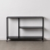 Mueble de TV 120,5 x 30 x 81,3 cm Negro Acero