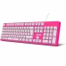 Clavier et Souris Gaming Krom KANDY BARBIE Rose QWERTY