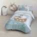 Housse de Couette Kids&Cotton Farid Bleu 175 Fils 155 x 220 cm