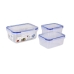 Set Lunchboxen Dem Hermetisch 3 Onderdelen (6 Stuks)