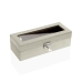 Caja para Relojes Versa Crema Terciopelo Madera Polipiel Espejo Madera MDF 10 x 7,2 x 25,5 cm