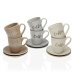 Lot de tasses avec soucoupes Lieke Thé Grès (6 pcs)