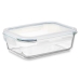 Lunchlåda Transparent Silikon Borosilikatglas 640 ml 18,3 x 6,2 x 13,7 cm (24 antal)