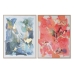 Canvas Home ESPRIT Blauw Roze polyestyreen Canvas Abstract Modern 94 x 4 x 123,5 cm (2 Stuks)