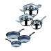 Batería de Cocina San Ignacio MARBLE SG Gris Acero Inoxidable 5 Piezas (Reacondicionado B)