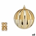 Set de Bolas de Navidad 8 cm Dorado PVC (6 Unidades)