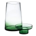 Candleholder 16,5 x 16,5 x 23,5 cm Green Glass