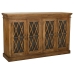 Credenza Alexandra House Living Marrone Legno Vetro 40 x 100 x 170 cm 4 porte