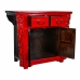 Credenza Alexandra House Living Rosso Legno di olmo 50 x 88 x 101 cm Orientale