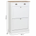 Schoenenkast Alexandra House Living Wit Bruin 33 x 120 x 80 cm