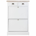 Sapateira Alexandra House Living Branco Castanho 33 x 120 x 80 cm